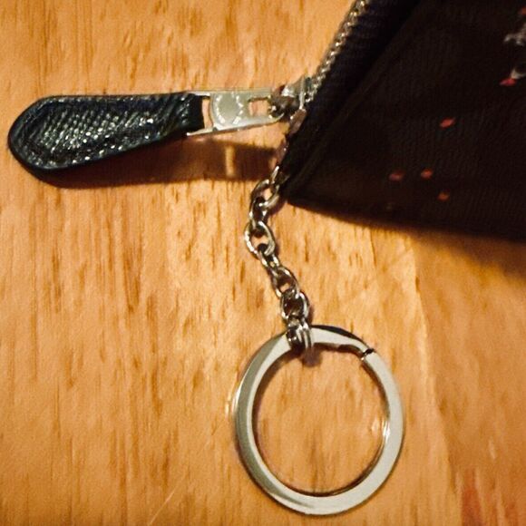 Coach Wallet Bird Print Black Smoke Signature ID Case Holder Canvas Small F23616 - Picture 4 of 7